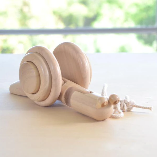 Pull Along Snail - Natural by Plan Toys - Image 2
