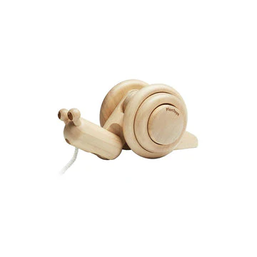 Pull Along Snail - Natural by Plan Toys - Image 3
