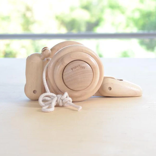 Pull Along Snail - Natural by Plan Toys - Image 5
