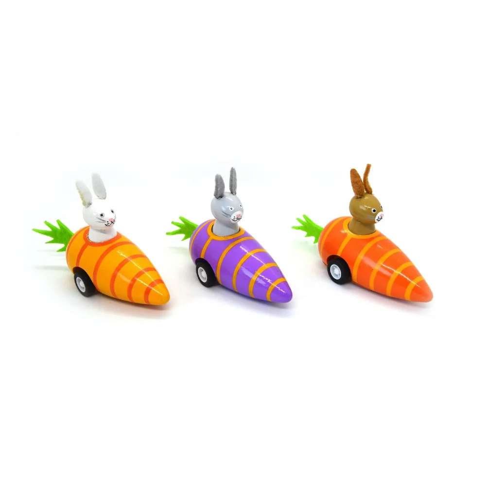 Pull Back Bunny in Carrot (1 Unit Assorted) by Jack Rabbit Creations