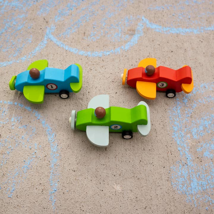 Pull Back Wooden Planes (1 Unit Assorted) by Jack Rabbit Creations - Image 2