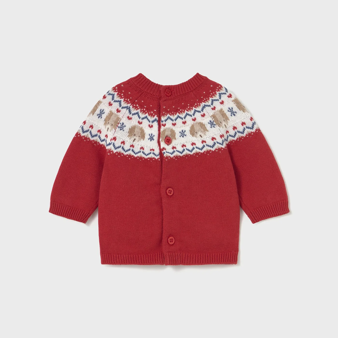 Puppy Fairisle Sweater - Cherry by Mayoral - FINAL SALE - Image 2
