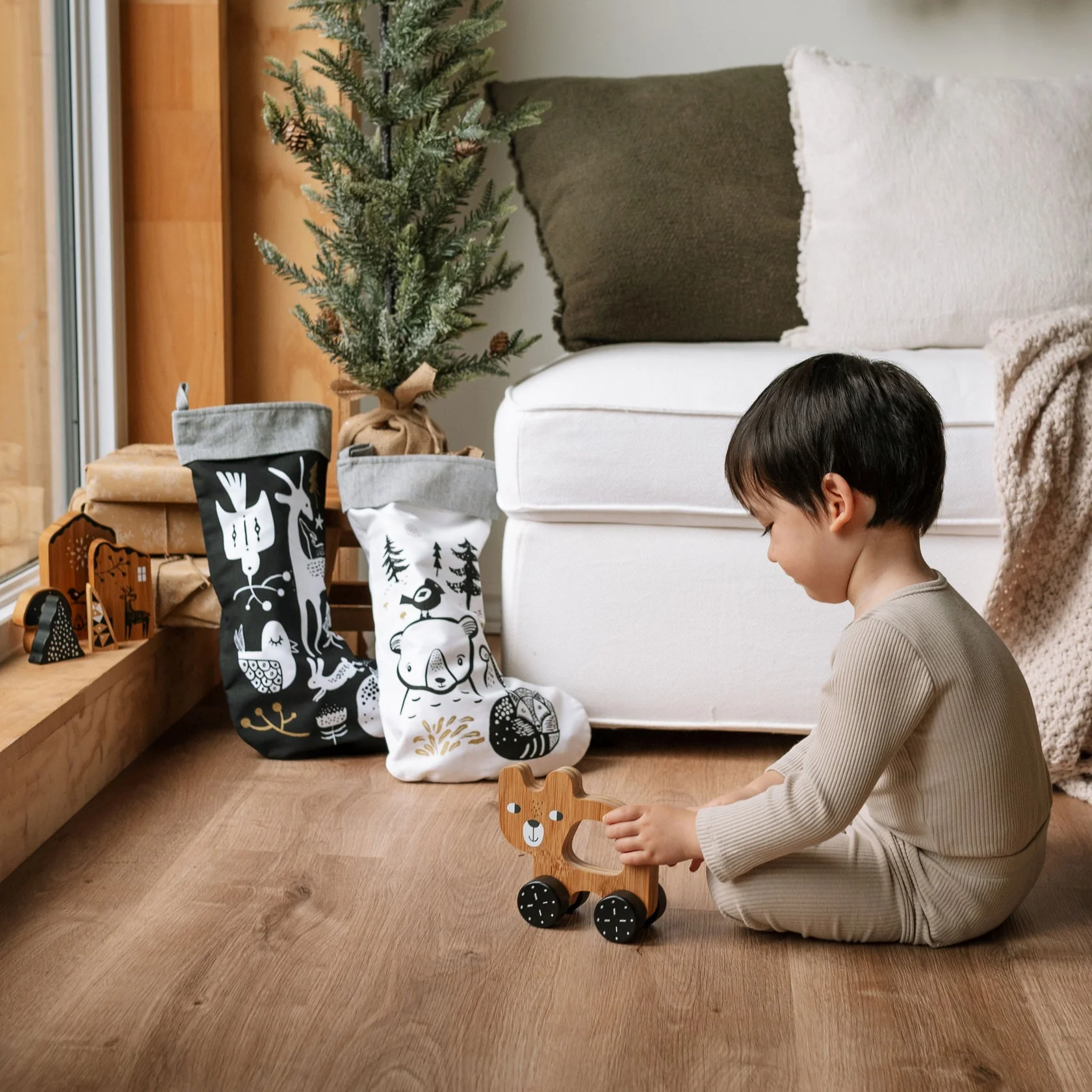 Push Toy - Bear by Wee Gallery - Image 3