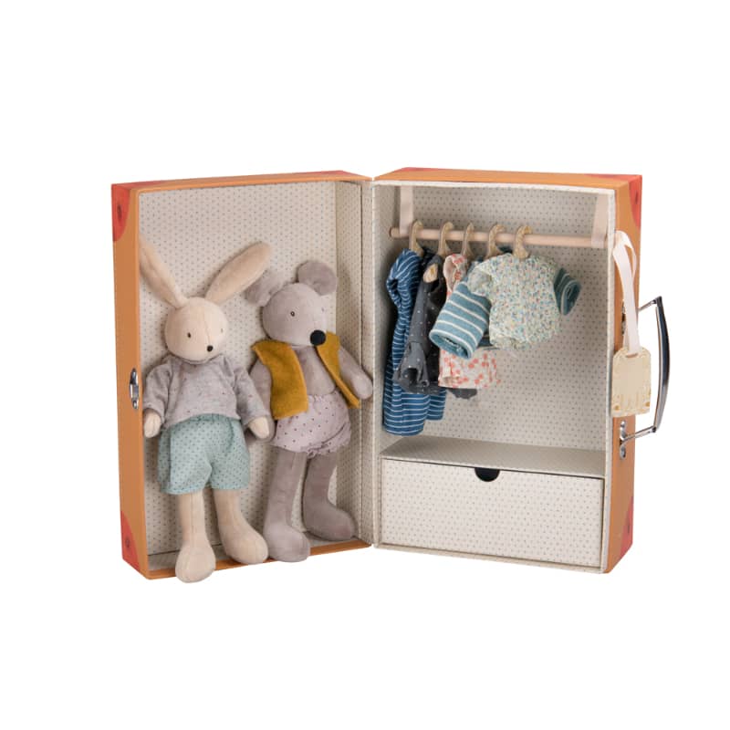 Rabbit and Mouse Wardrobe Suitcase by Moulin Roty - Image 3