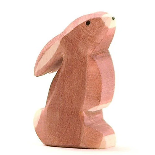 Rabbit with Ears Low by Ostheimer Wooden Toys - Image 3