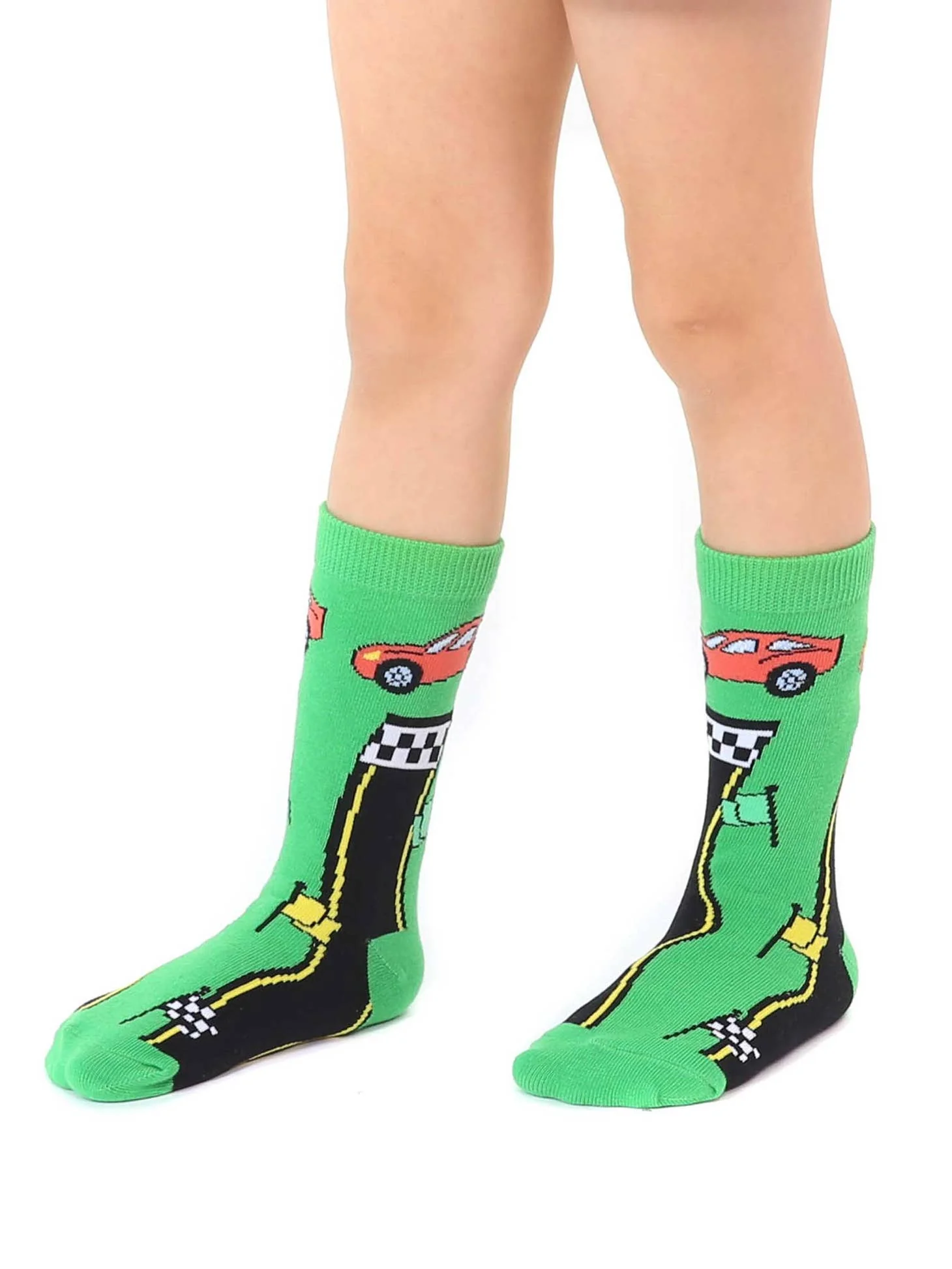 Race Car Kids Crew Socks by Living Royal - Image 2