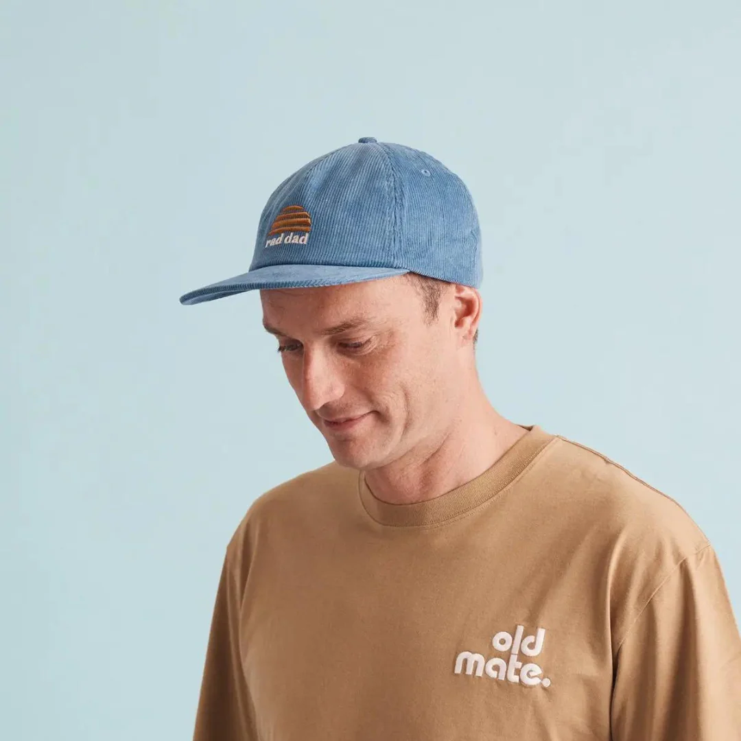 Rad Dad Cord Cap - Denim Blue by Banabae - Image 5