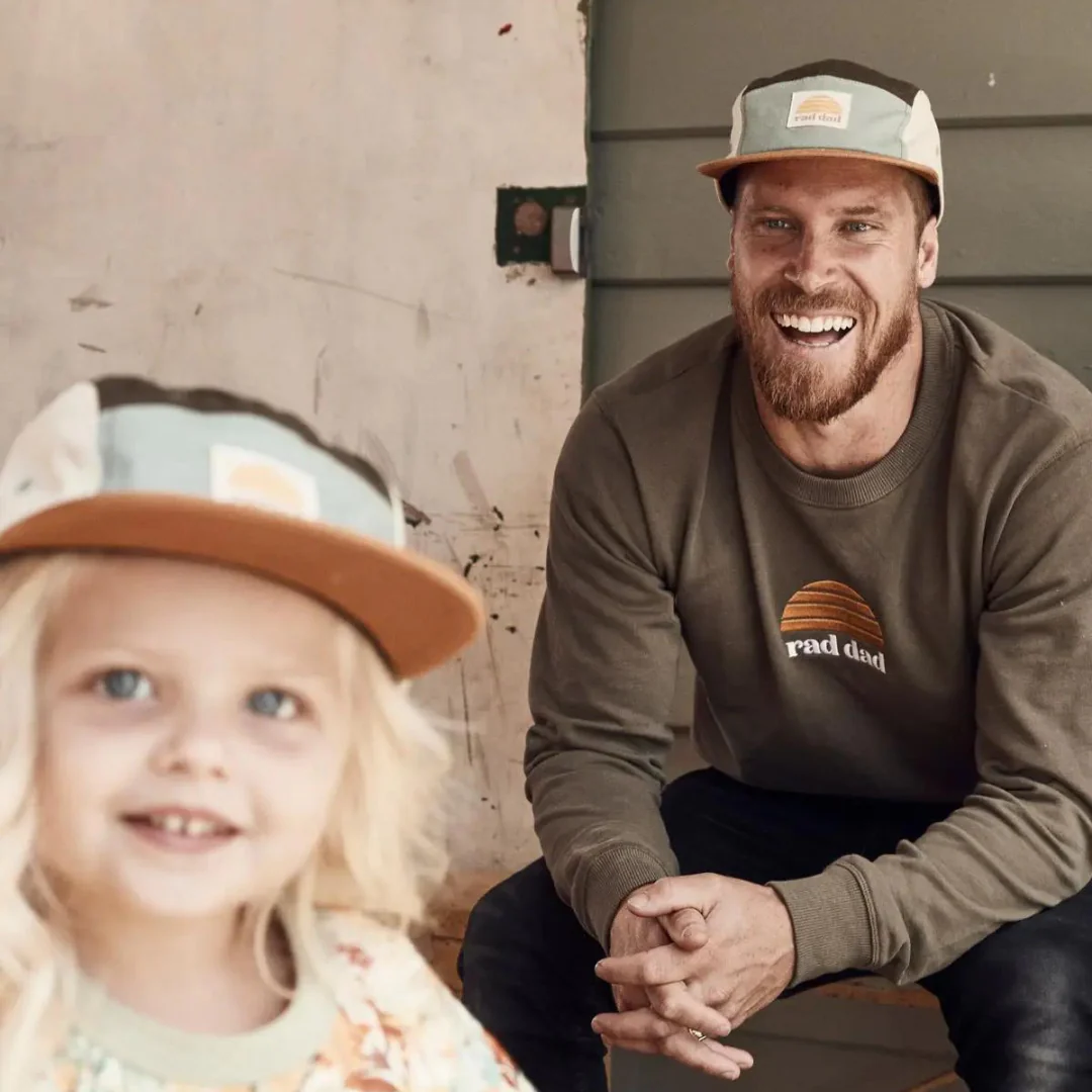 Rad Dad Five Panel Spliced Cap - Khaki by Banabae - Image 3