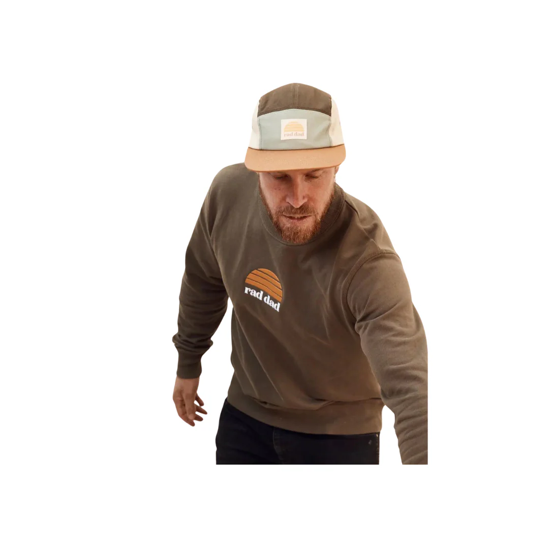 Rad Dad Five Panel Spliced Cap - Khaki by Banabae - Image 4