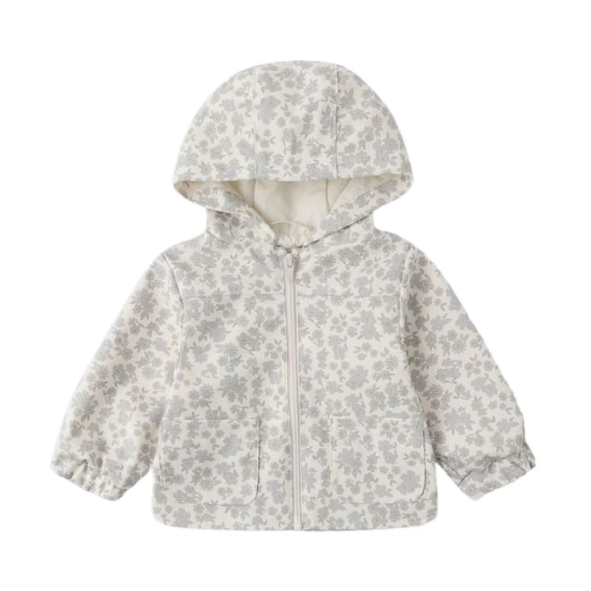 Rain Coat - Blue Floral by Quincy Mae