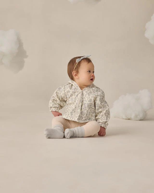Rain Coat - Blue Floral by Quincy Mae - Image 3