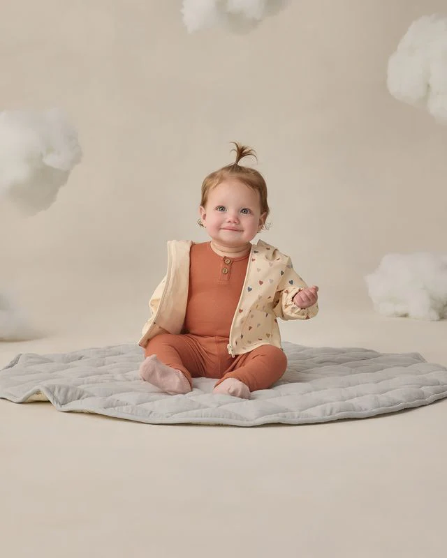 Rain Coat - Confetti Heart Small by Quincy Mae - Image 4