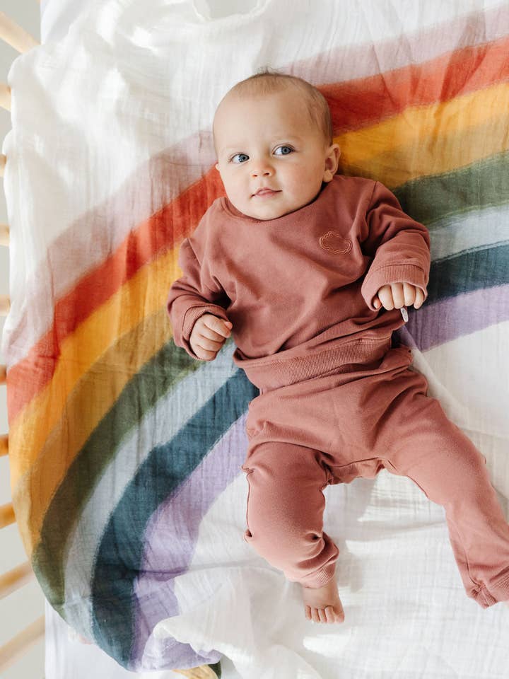 Rainbow Connection Swaddle by Clementine Kids - Image 3