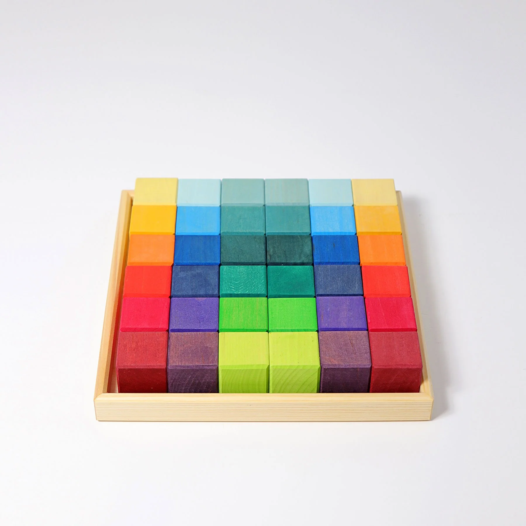Rainbow Mosaic Wooden Blocks by Grimm's - Image 3