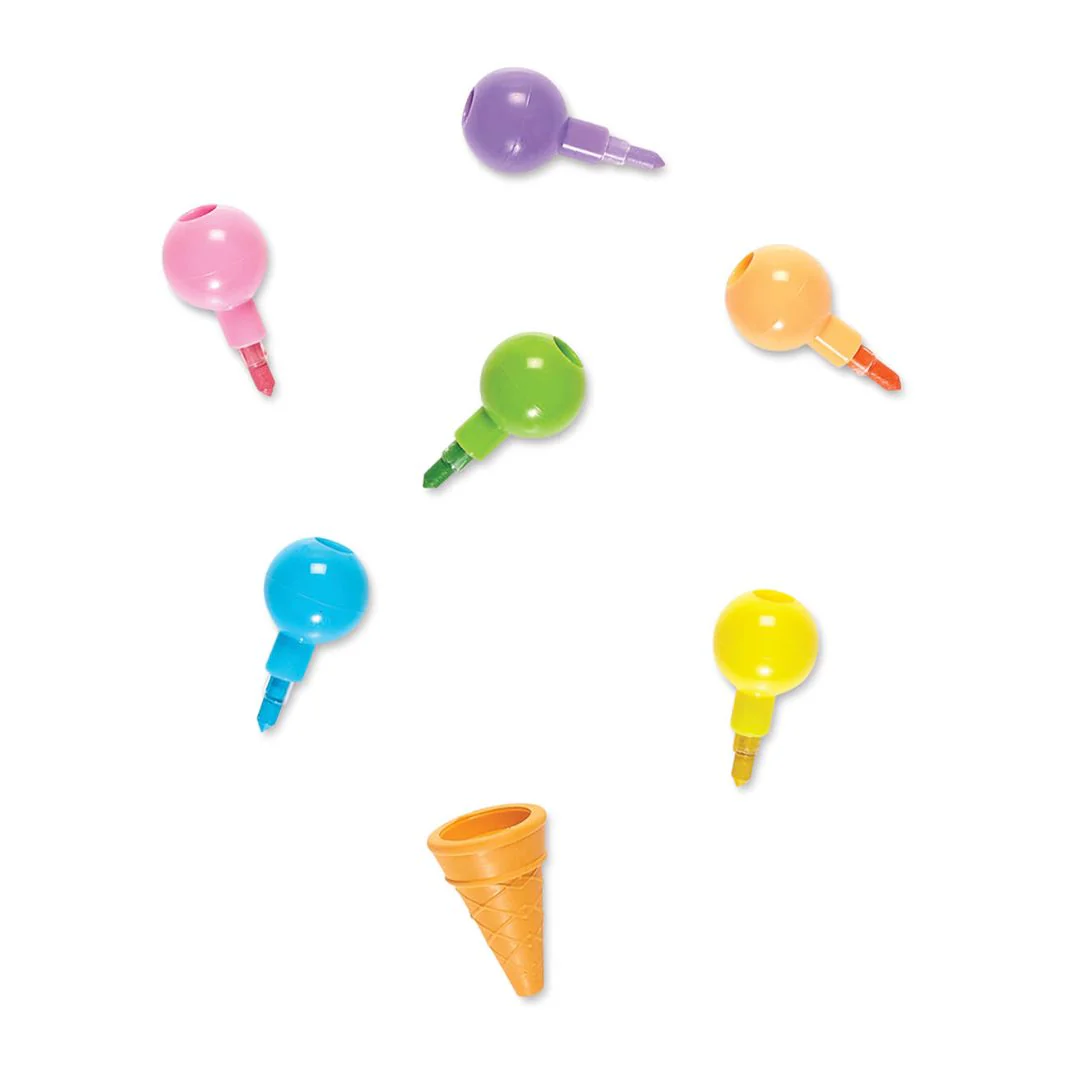 Rainbow Scoops Stacking Erasable Crayons by OOLY - Image 2
