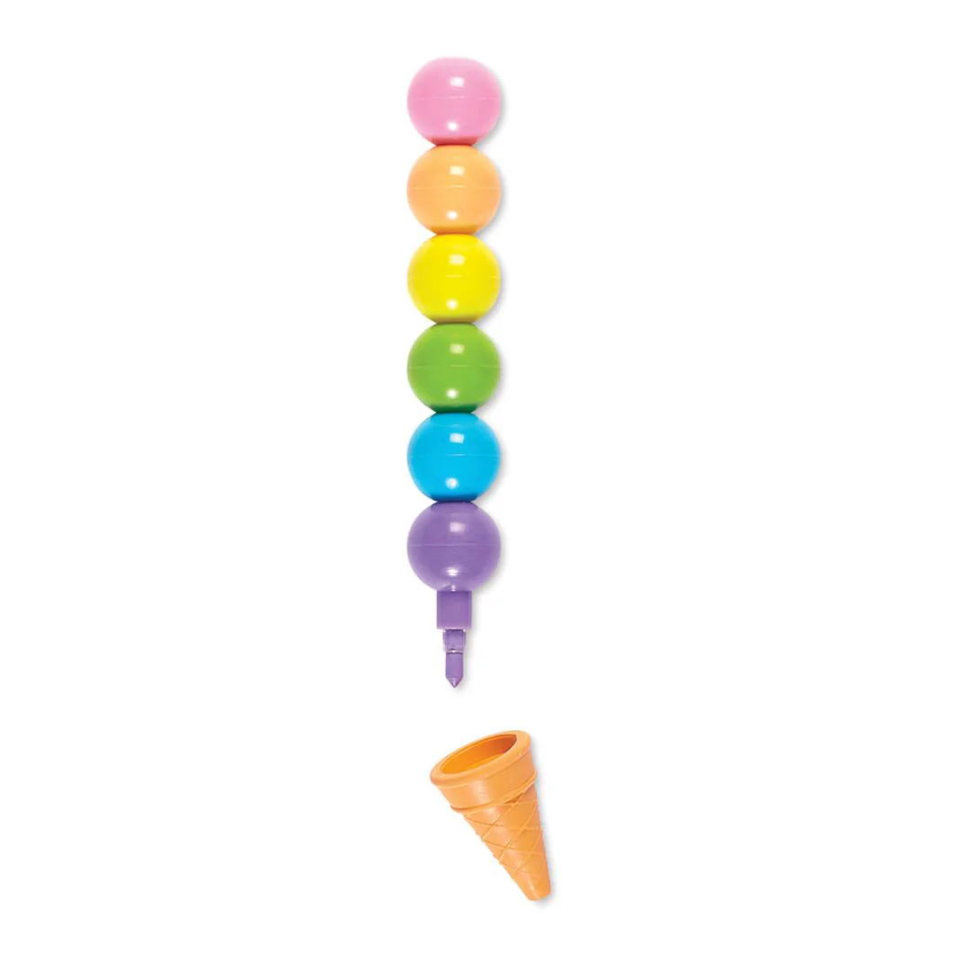 Rainbow Scoops Stacking Erasable Crayons by OOLY - Image 3