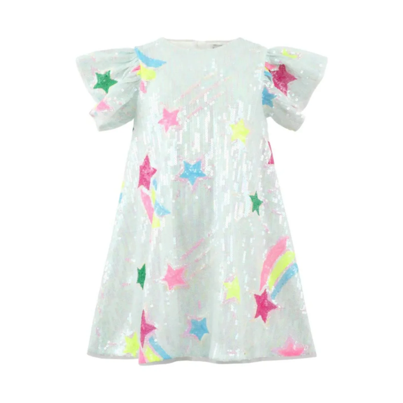 Rainbow Shooting Star Sequin Dress by Lola + The Boys