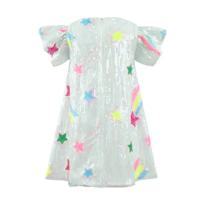 Rainbow Shooting Star Sequin Dress by Lola + The Boys - Image 7