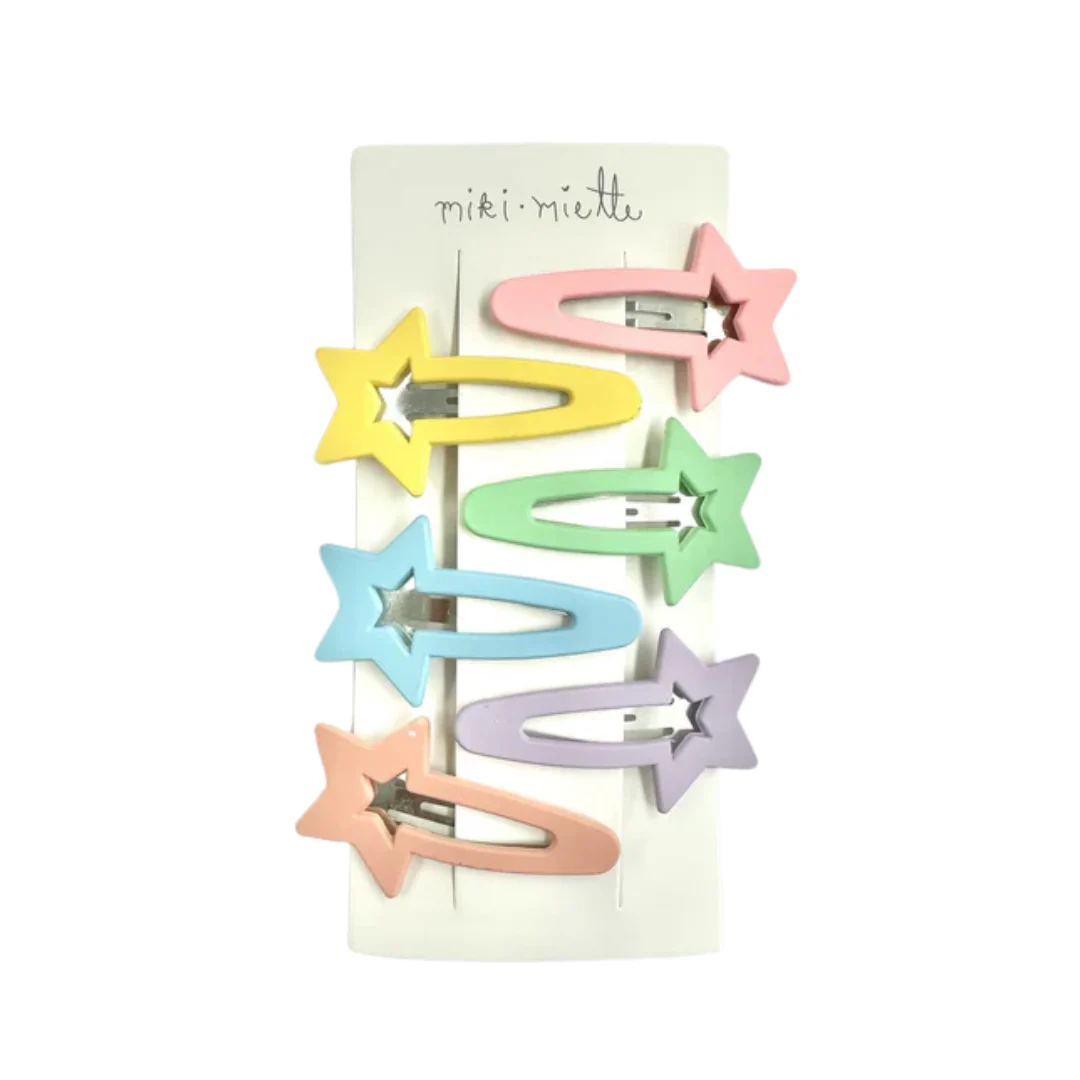 Rainbow Solid Clip 6pc Set - Comet by Miki Miette