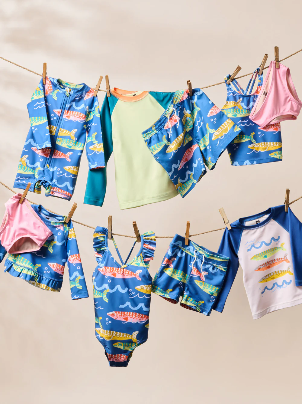 Rash Guard Baby Swim Set - Chalk by Tea Collection - Image 5