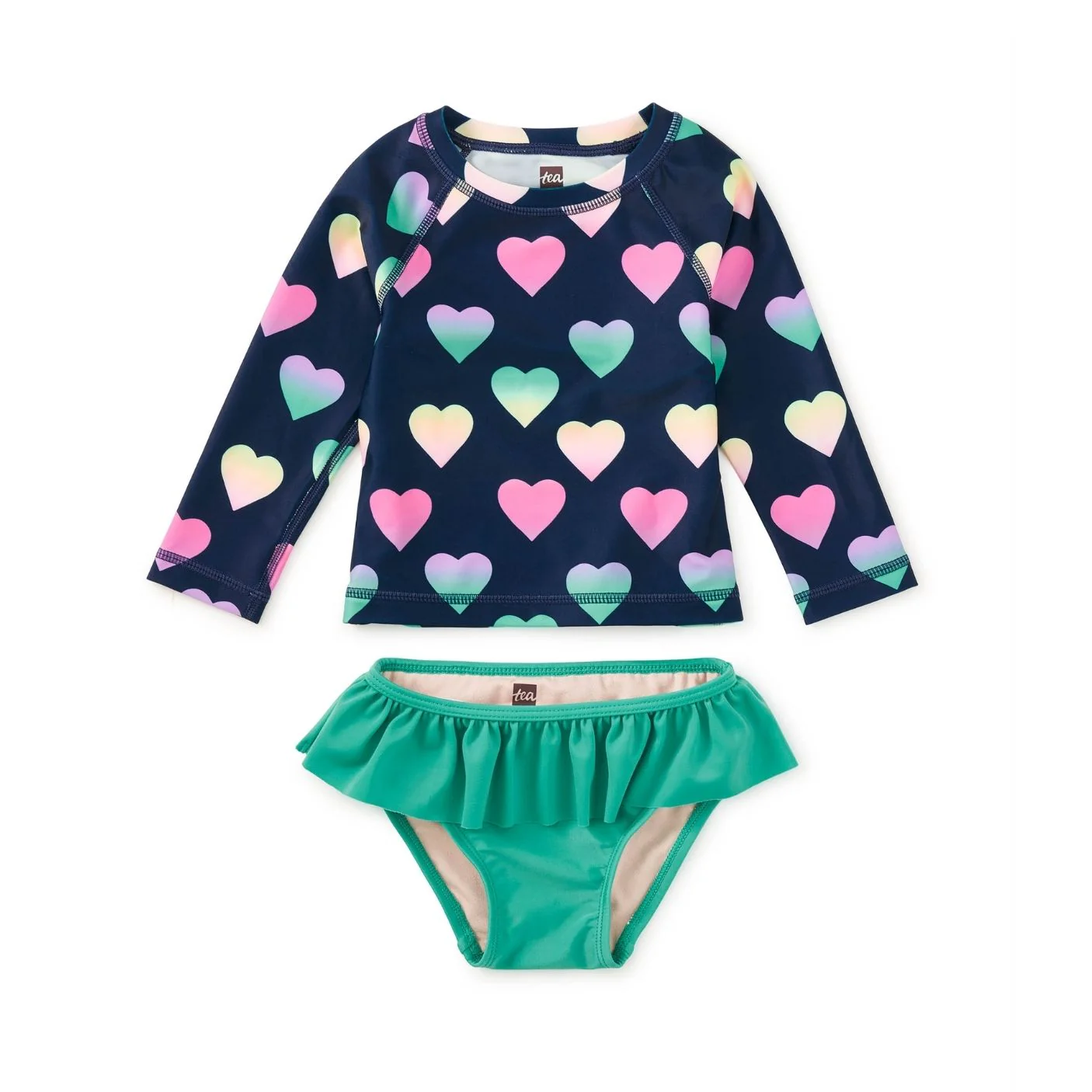 Rash Guard Baby Swim Set - Ombre Hearts by Tea Collection - FINAL SALE
