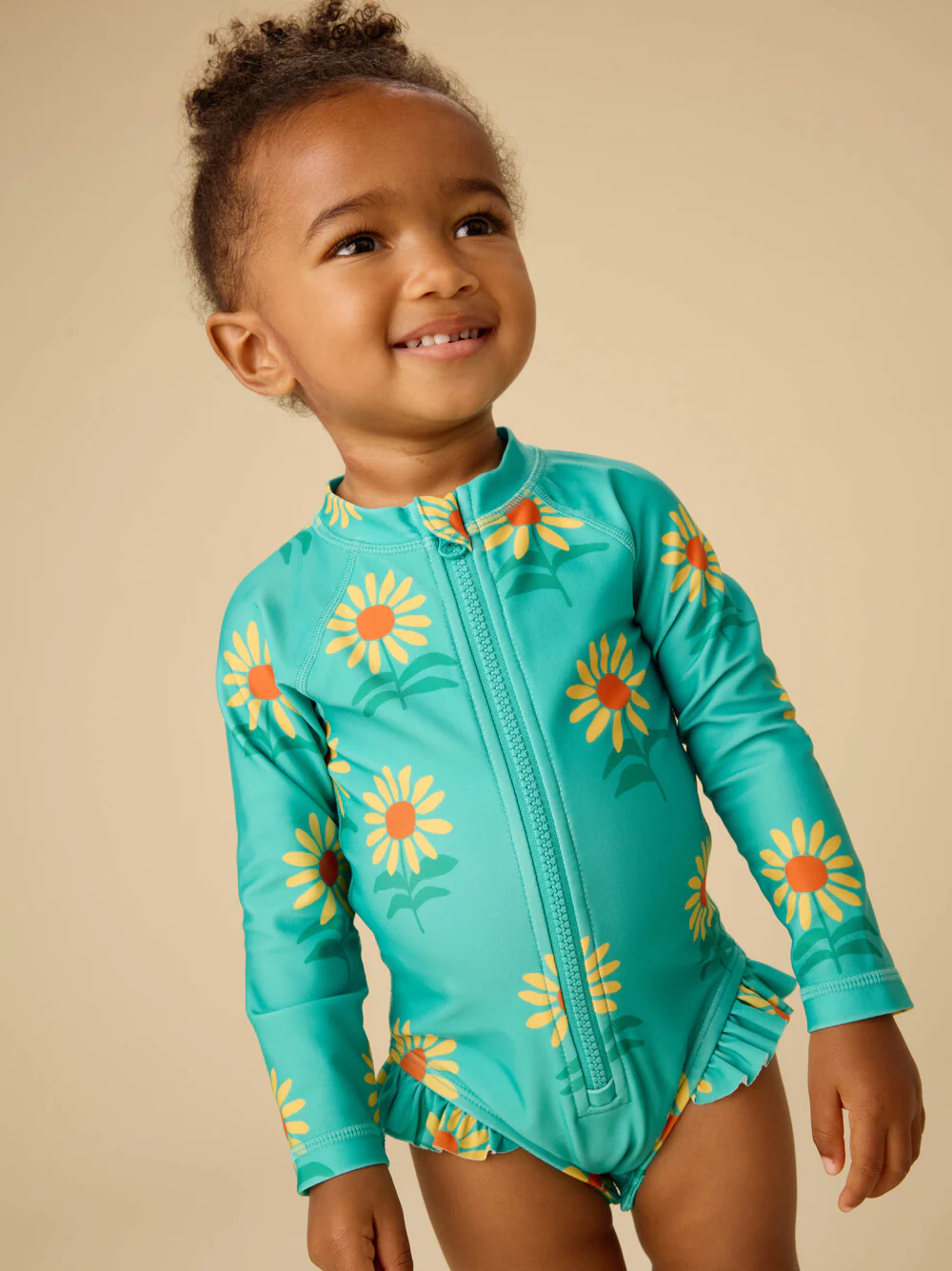 Rash Guard Baby Swimsuit - Sunflowers by Tea Collection - FINAL SALE - Image 2