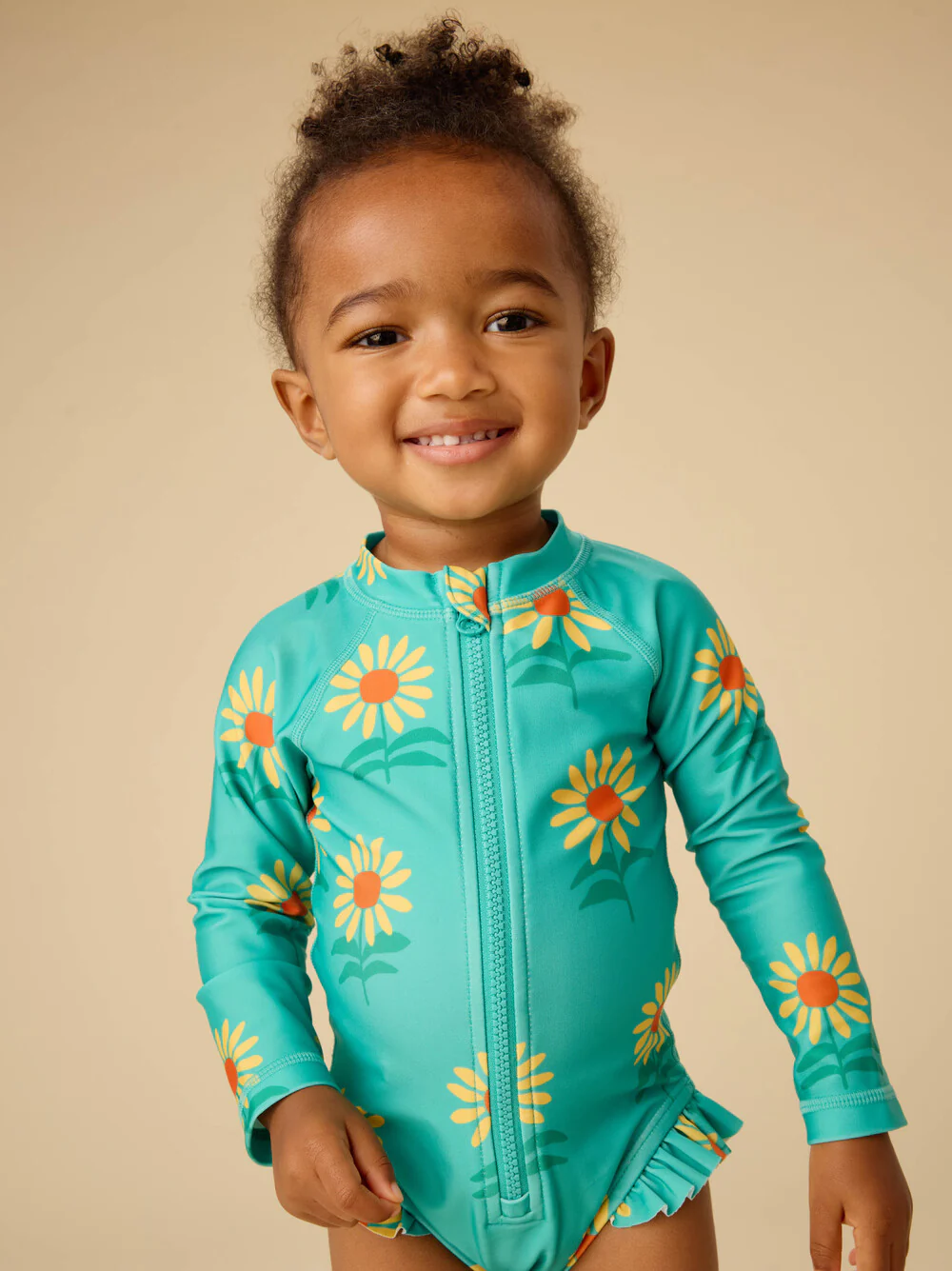 Rash Guard Baby Swimsuit - Sunflowers by Tea Collection - FINAL SALE - Image 5