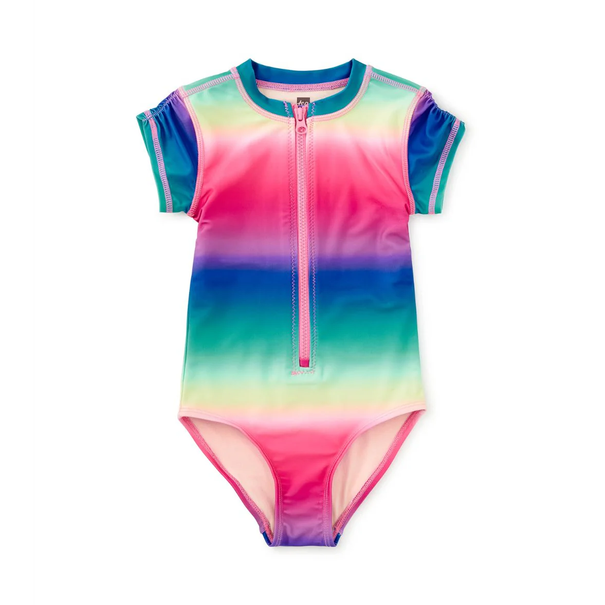 Rash Guard One-Piece Swimsuit - Rio de Janeiro Rainbow by Tea Collection