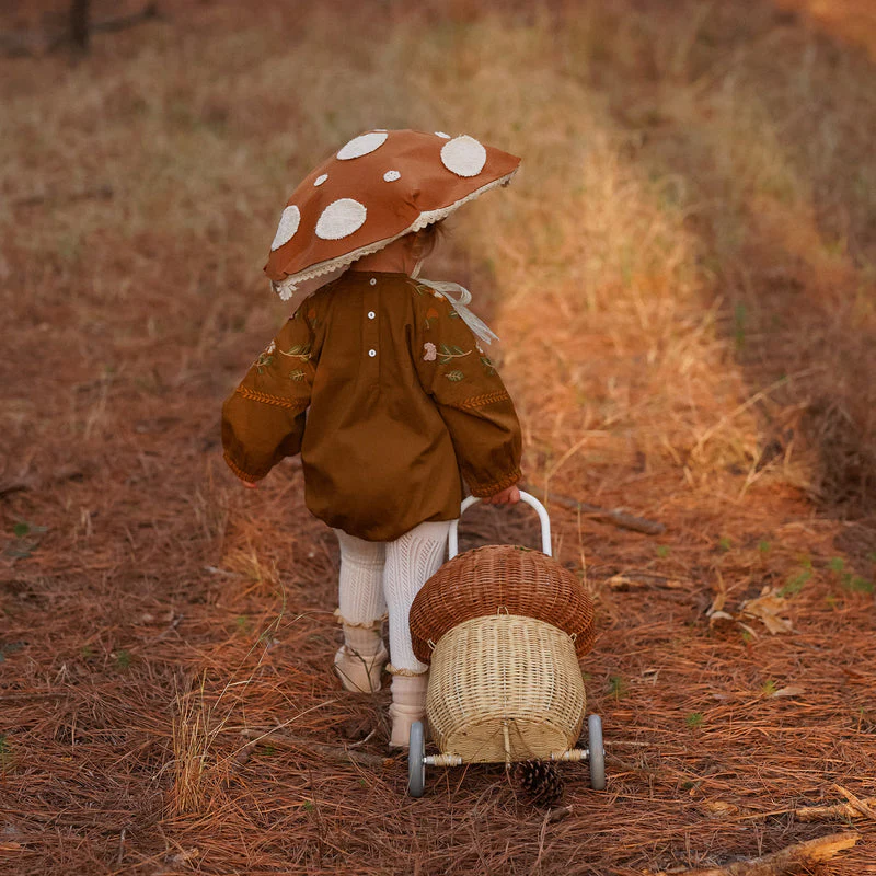Rattan Mushroom Luggy - Natural by Dinkum Dolls - Image 2