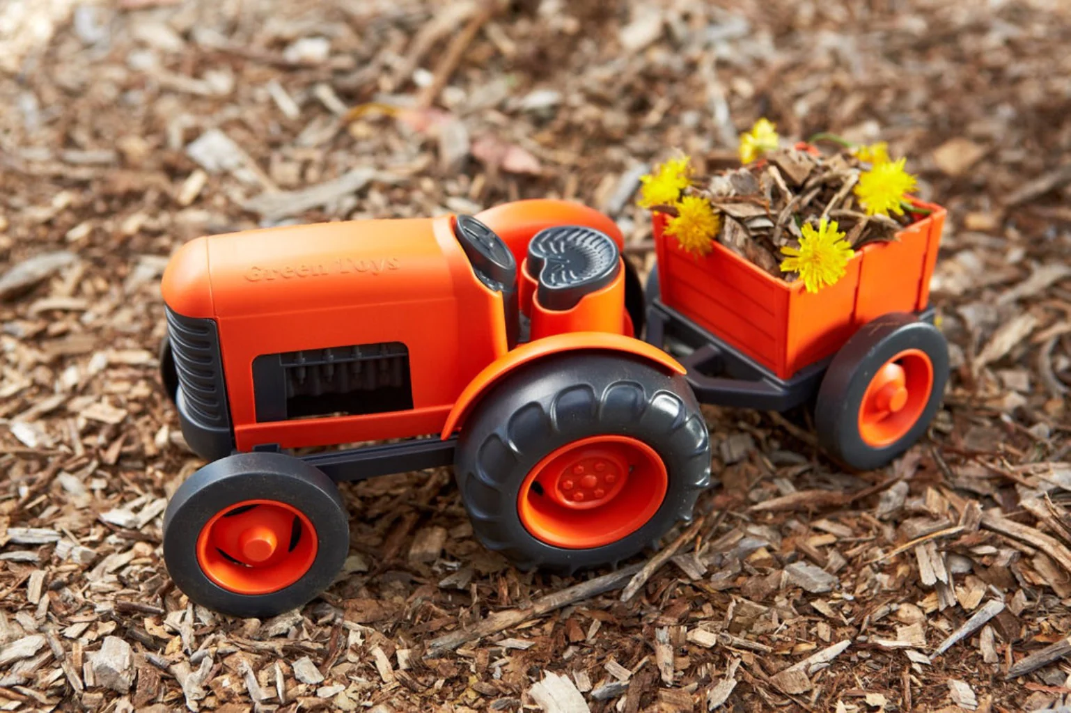 Recycled Tractor - Orange by Green Toys - Image 4