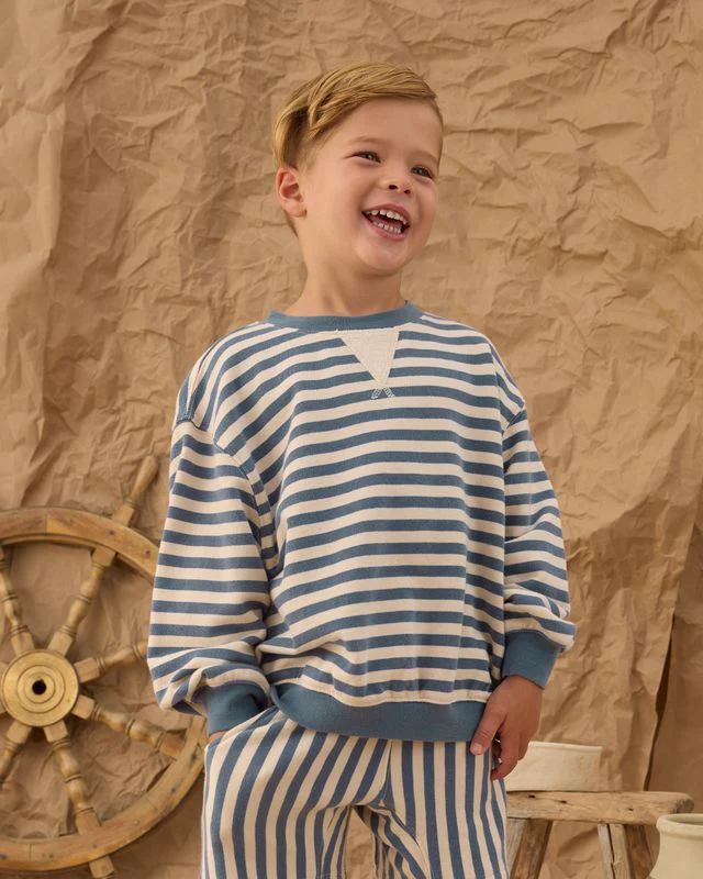 Relaxed Short - Marine Stripe by Rylee + Cru - Image 3