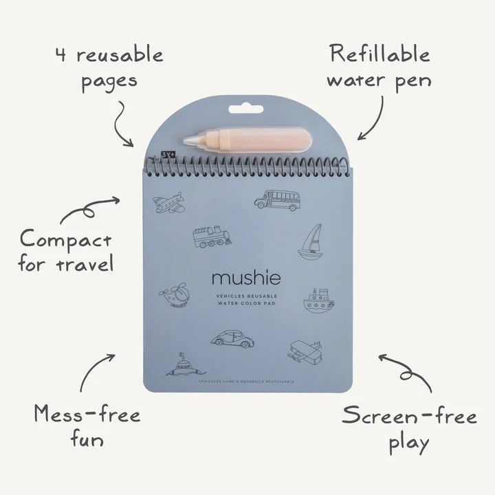 Reusable Water Color Pad - Vehicles by Mushie & Co - Image 5