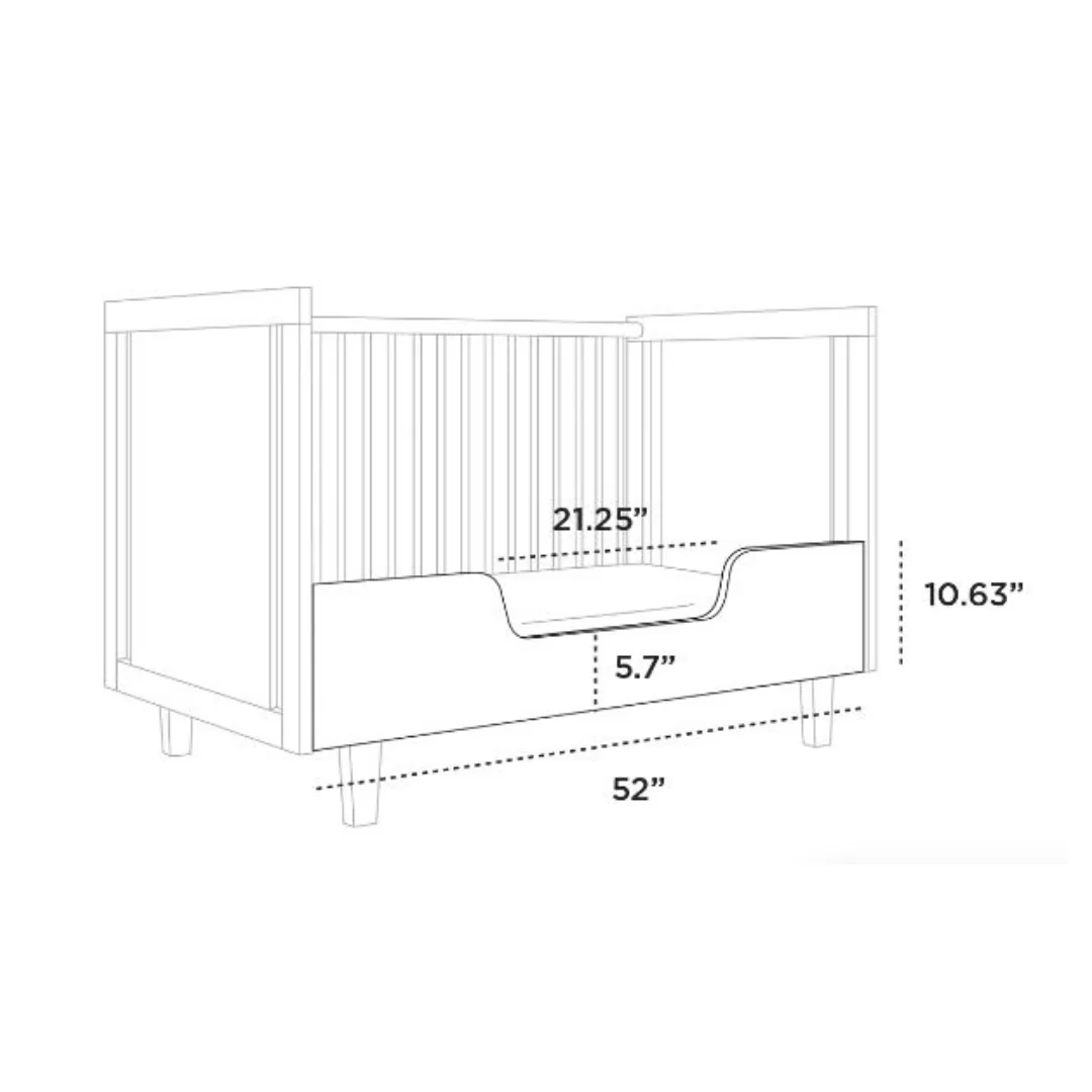 Rhea Crib Toddler Bed Conversion Kit - White by Oeuf - Image 5