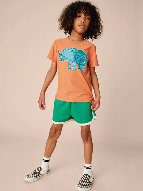 Rhino Graphic Tee - Raw Sienna by Tea Collection FINAL SALE - Image 2
