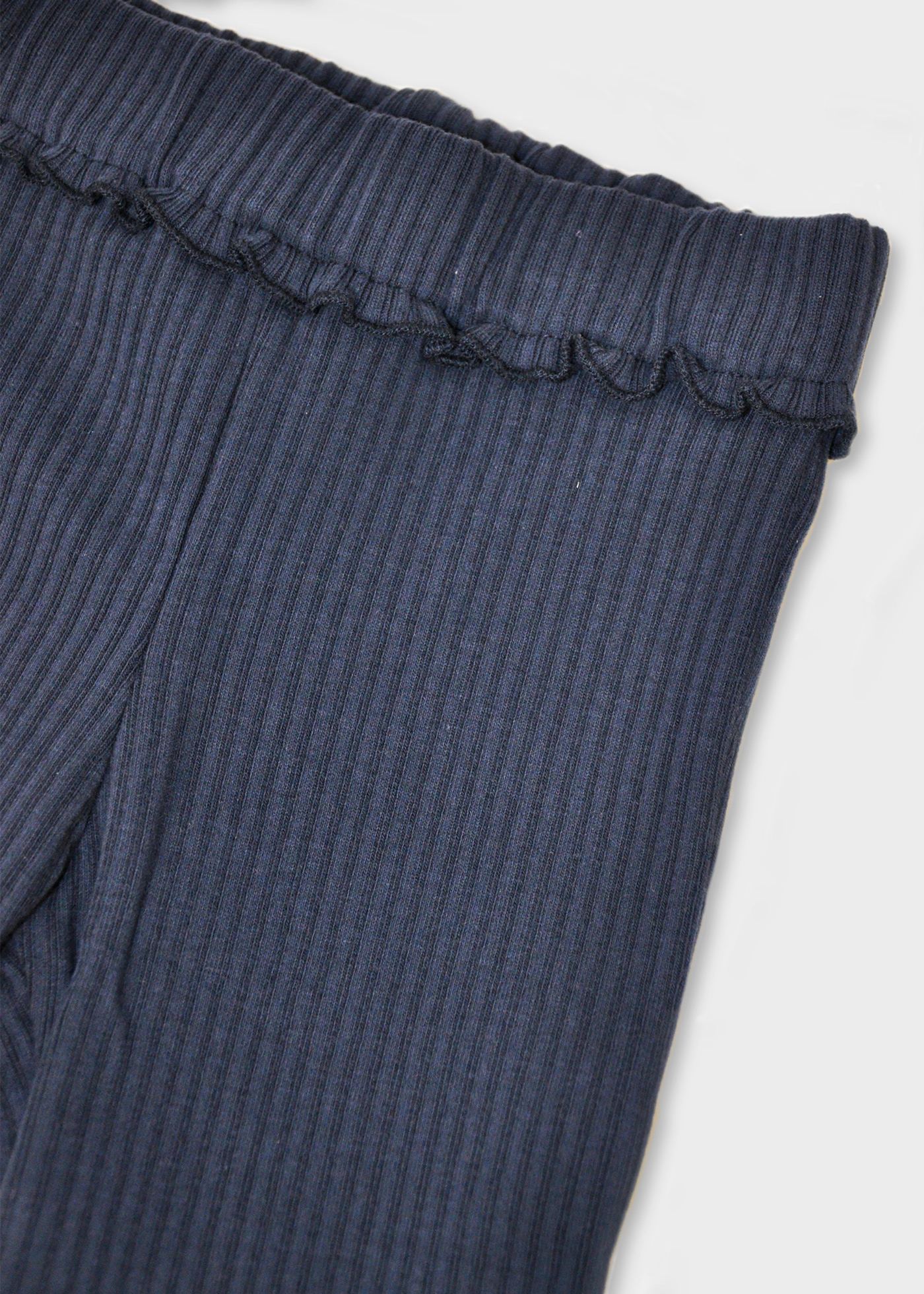 Rib Knit Flare Leggings - Navy by Mayoral - FINAL SALE - Image 3
