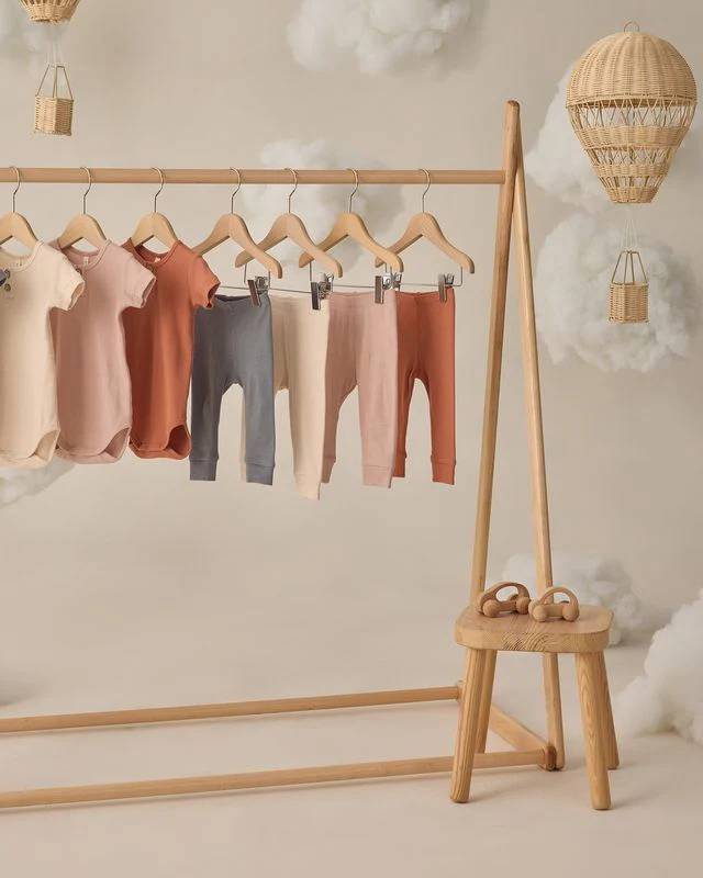Ribbed Henley Bodysuit - Blush by Quincy Mae - Image 11