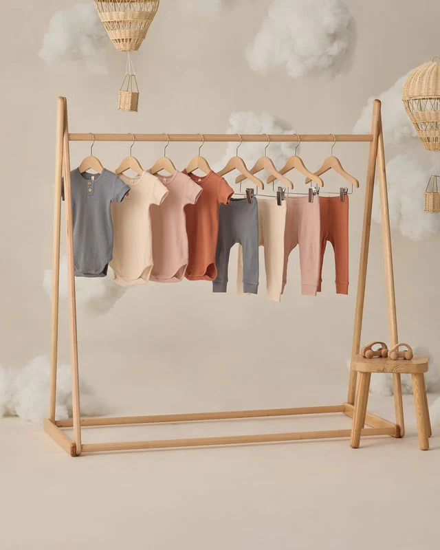 Ribbed Henley Bodysuit - Blush by Quincy Mae - Image 13