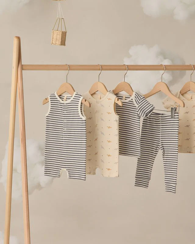 Ribbed Henley Romper - Dinos by Quincy Mae - Image 7