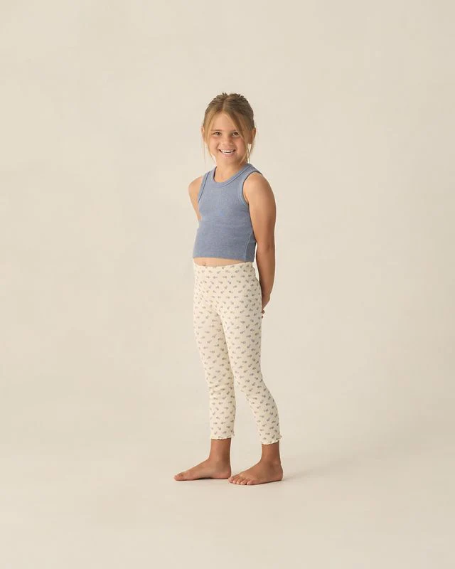 Ribbed Legging - Heathered Marine by Rylee + Cru - Image 5