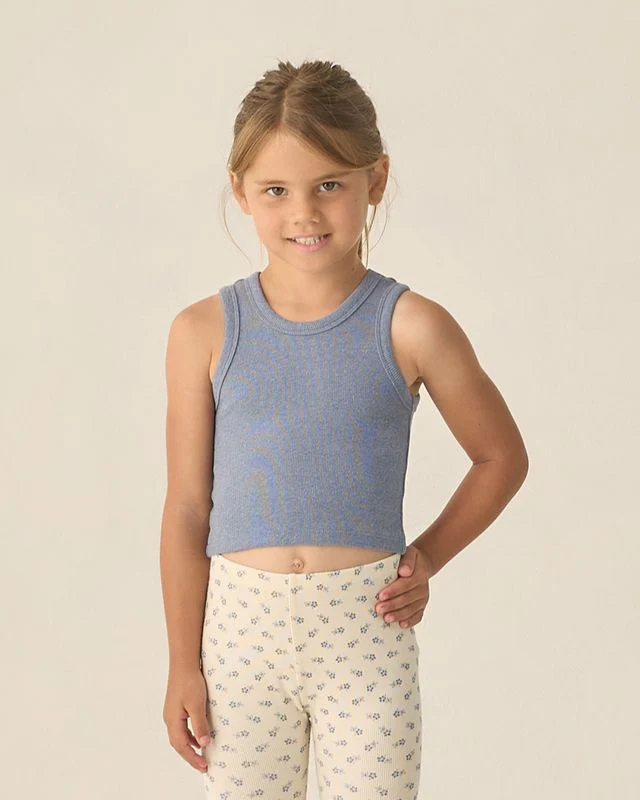 Ribbed Legging - Heathered Marine by Rylee + Cru - Image 6