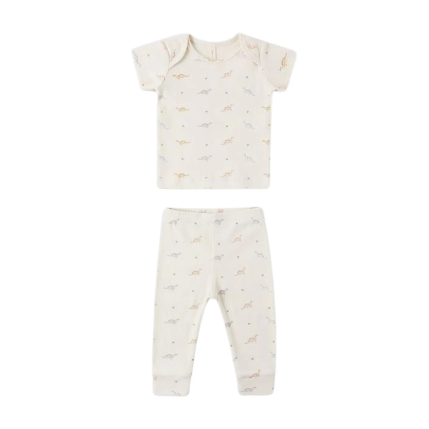 Ribbed Short Sleeve Tee + Legging Set - Dinos by Quincy Mae