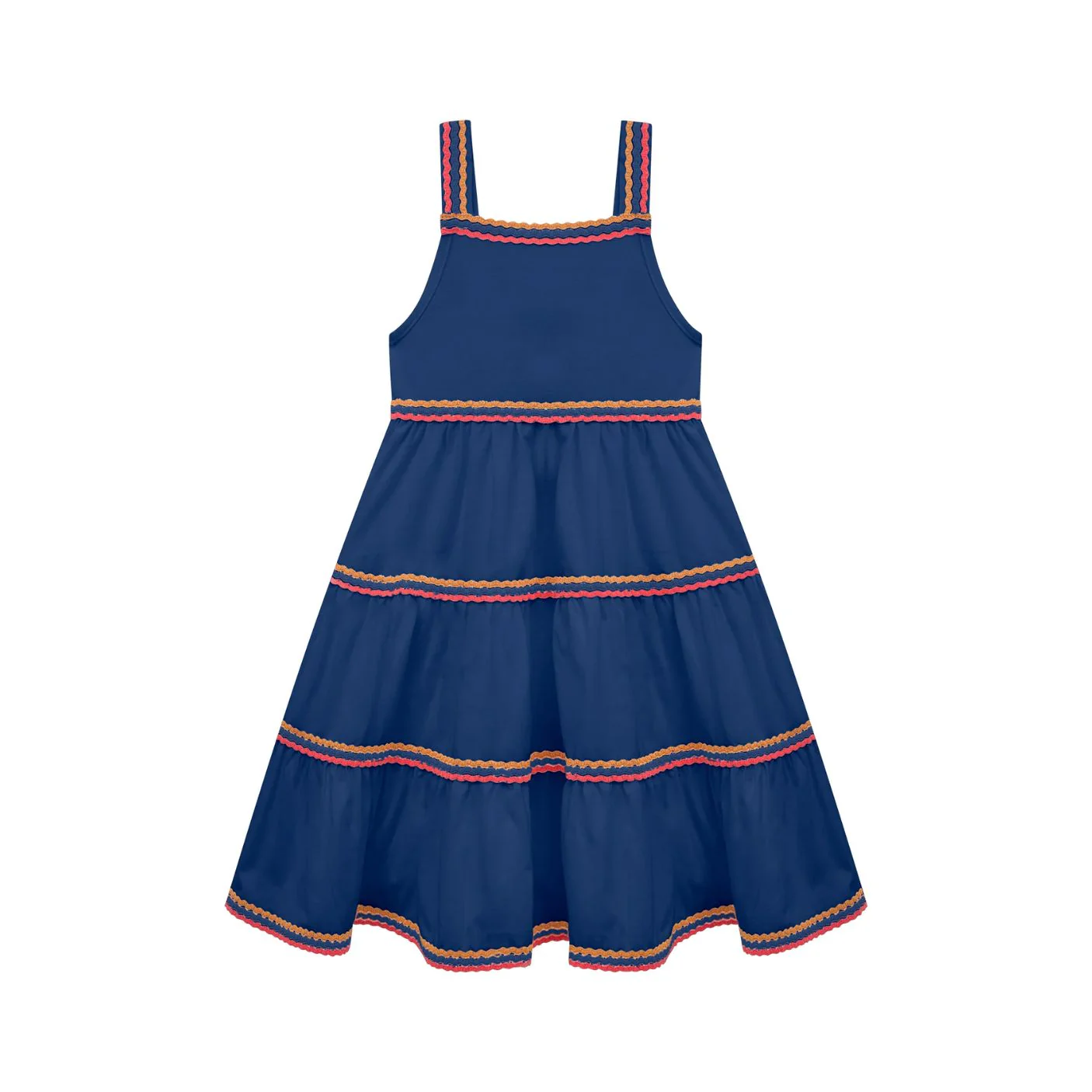 Ric Rac Party Dress - Blue by Milon