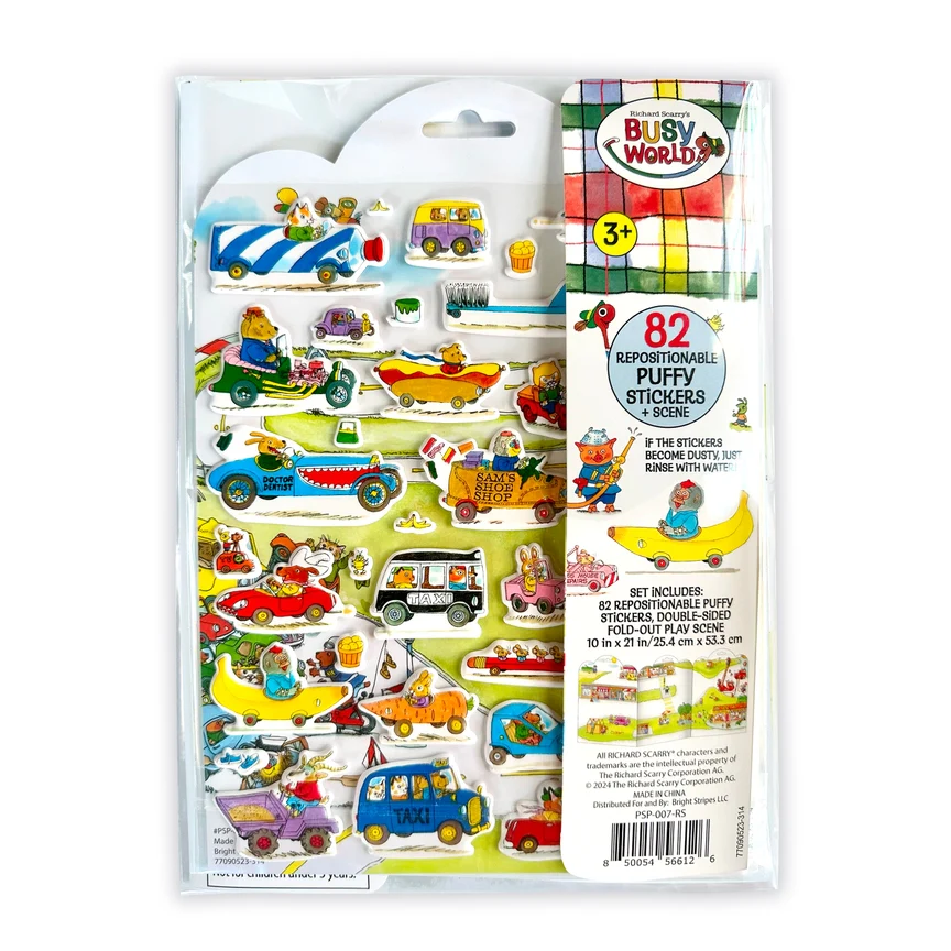 Richard Scarry's Busy World Puffy Sticker Play Set by Bright Stripes - Image 4