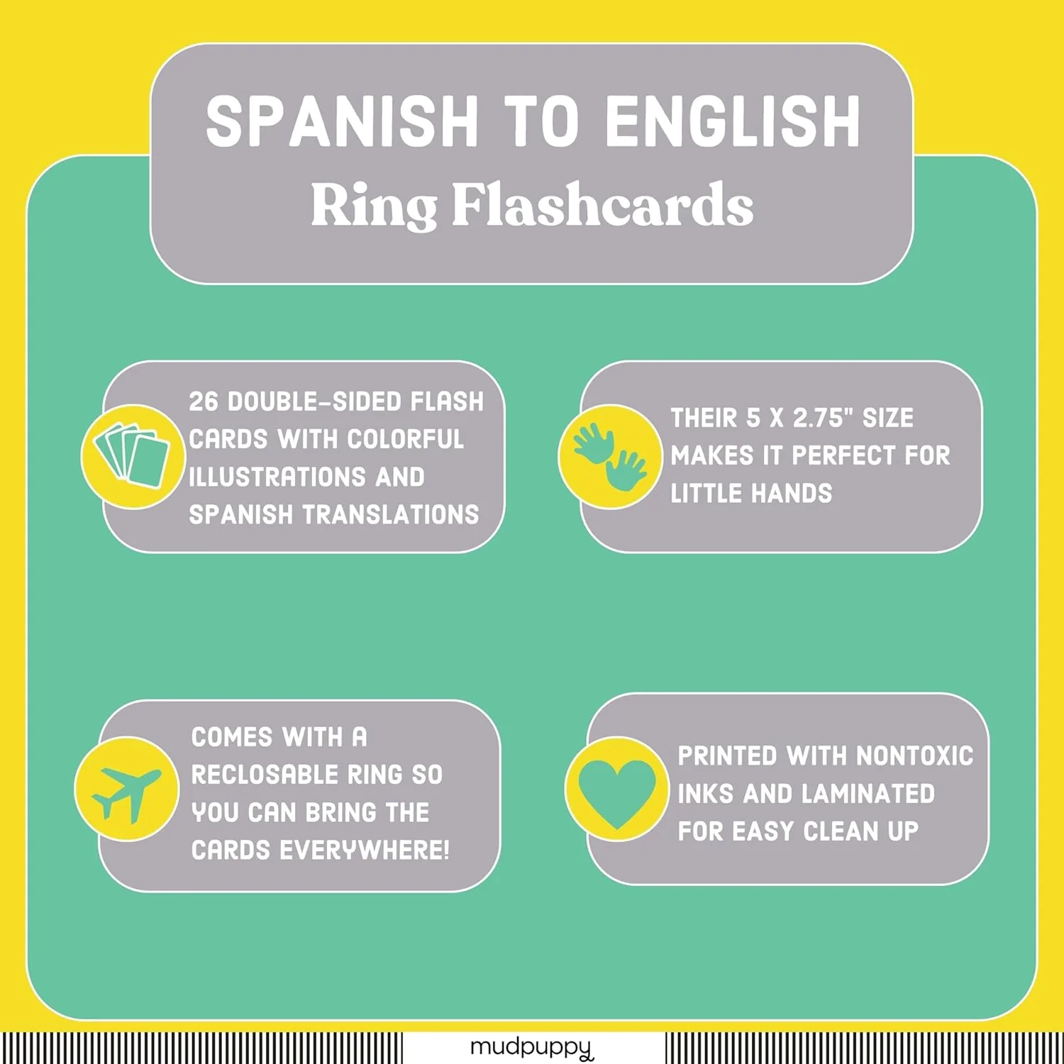 Ring Flash Cards - Spanish - Image 2