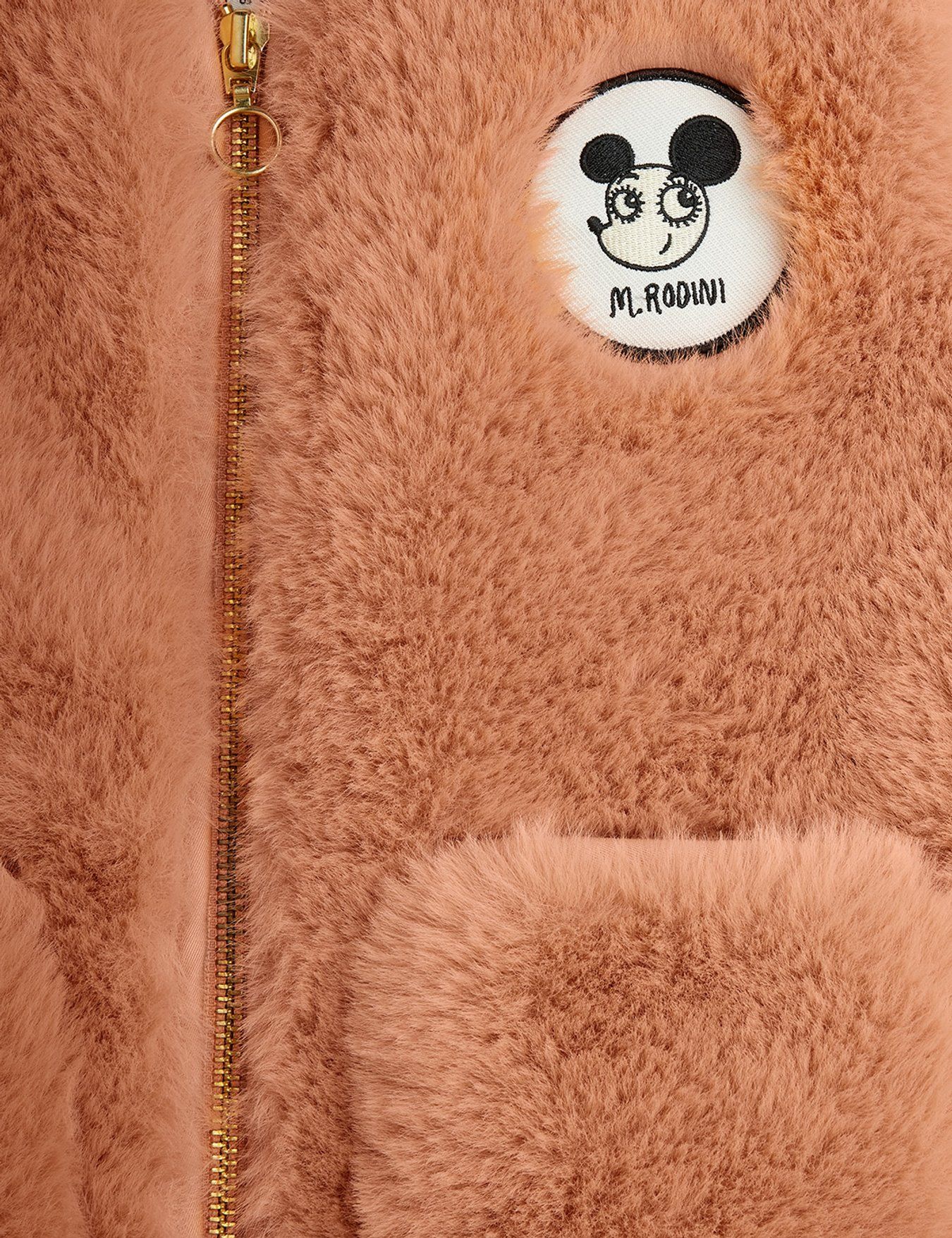 Ritzratz Patch Faux Fur Vest by Mini Rodini - FINAL SALE - Image 4