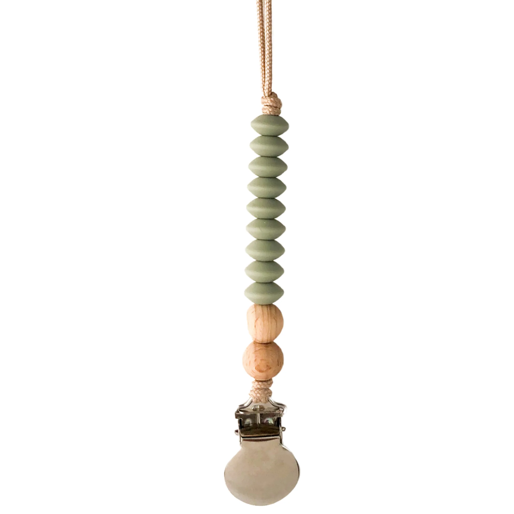 River Pacifier Clip - Eucalyptus by Pretty Please Teethers