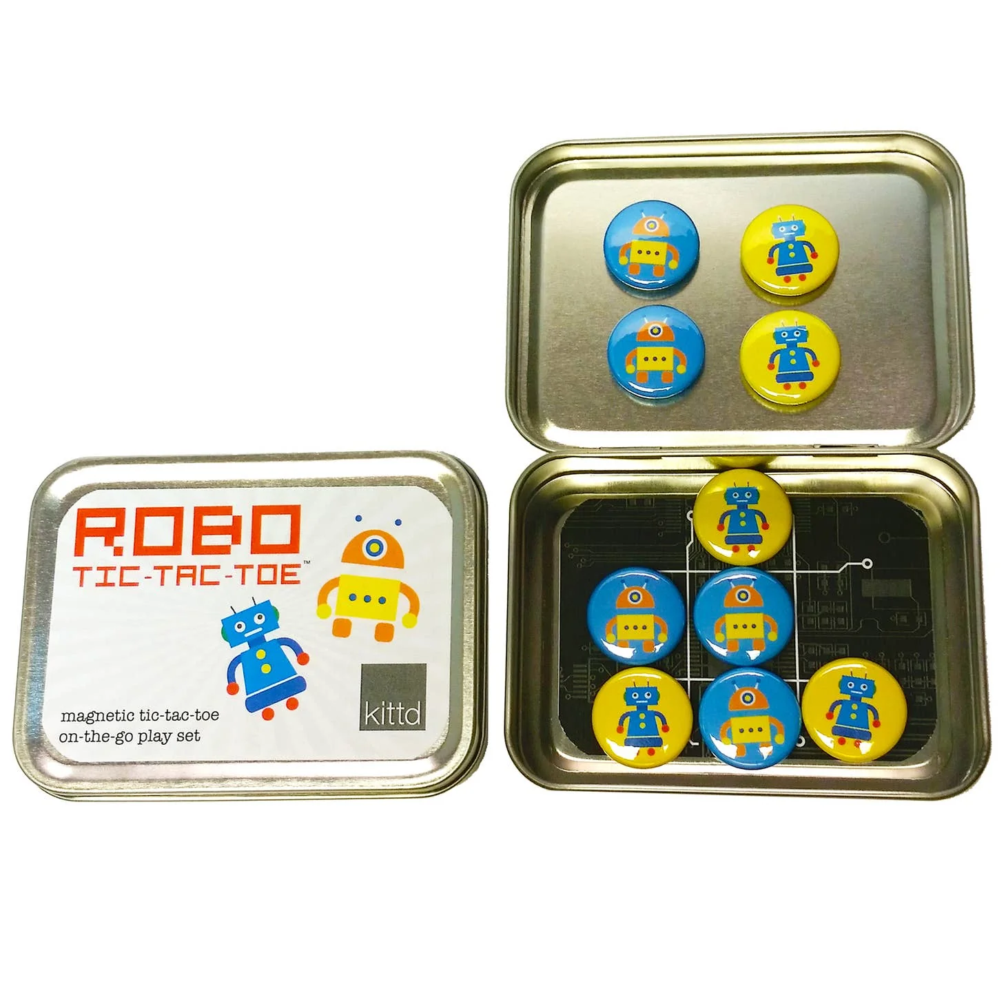 Robo Tic-Tac-Toe On-The-Go Kids Travel Game Play Set by kittd - Image 2