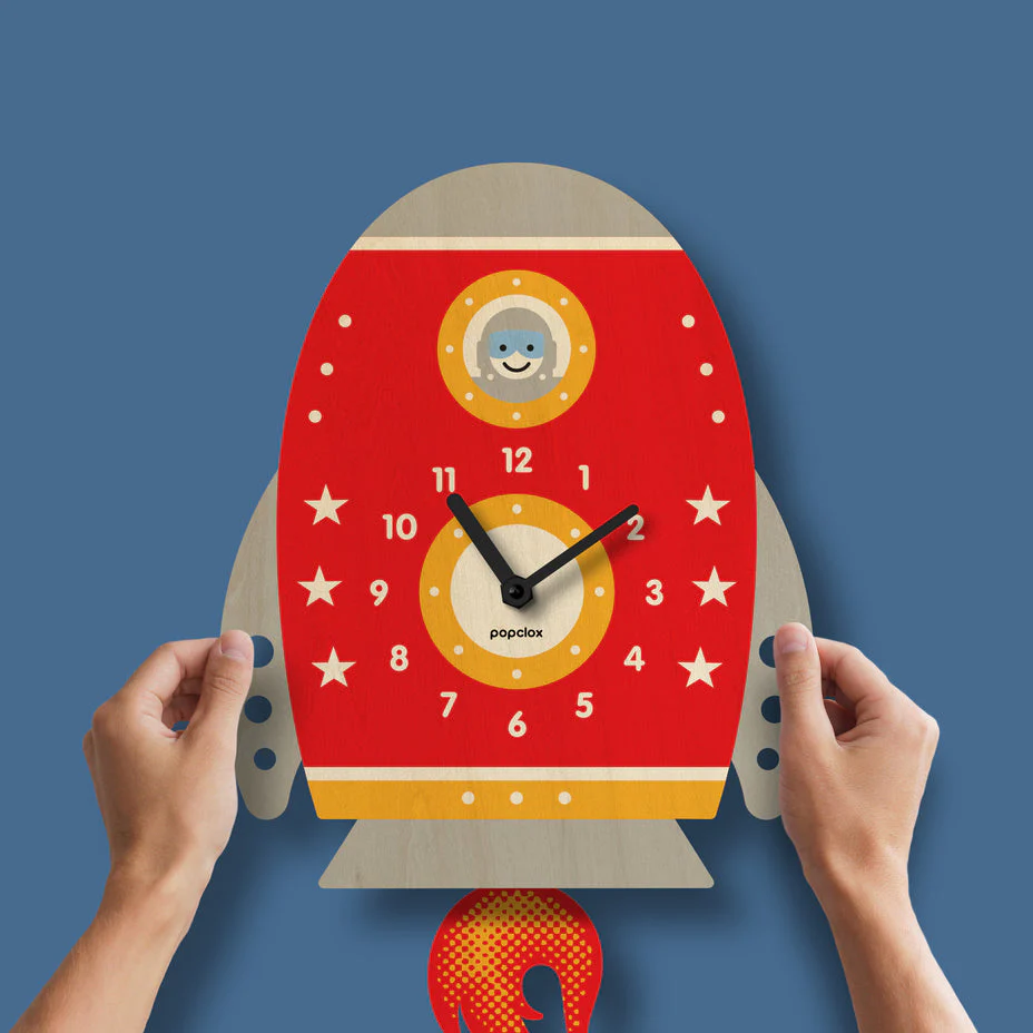 Rocket Wood Pendulum Clock by Popclox - Image 3