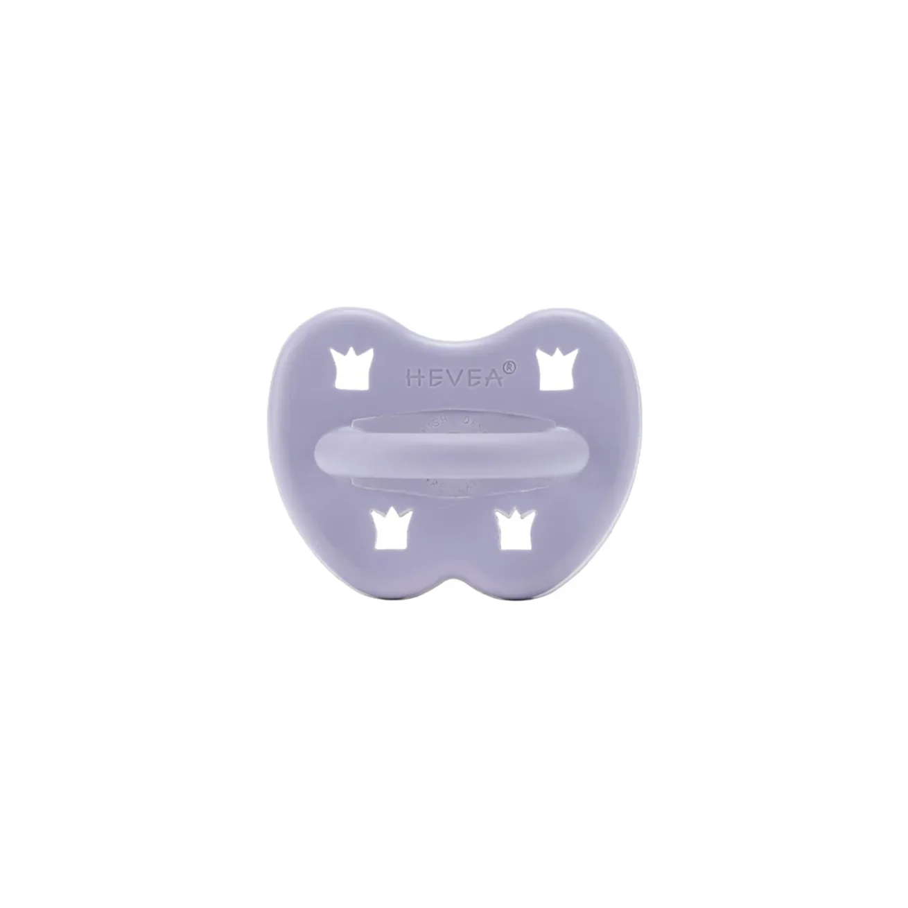 Round Natural Rubber Pacifier - Dusty Violet by Hevea - Image 2