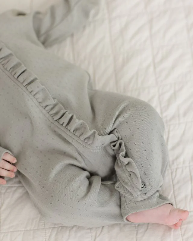 Ruffle Jumpsuit - Sage by Quincy Mae - Image 2